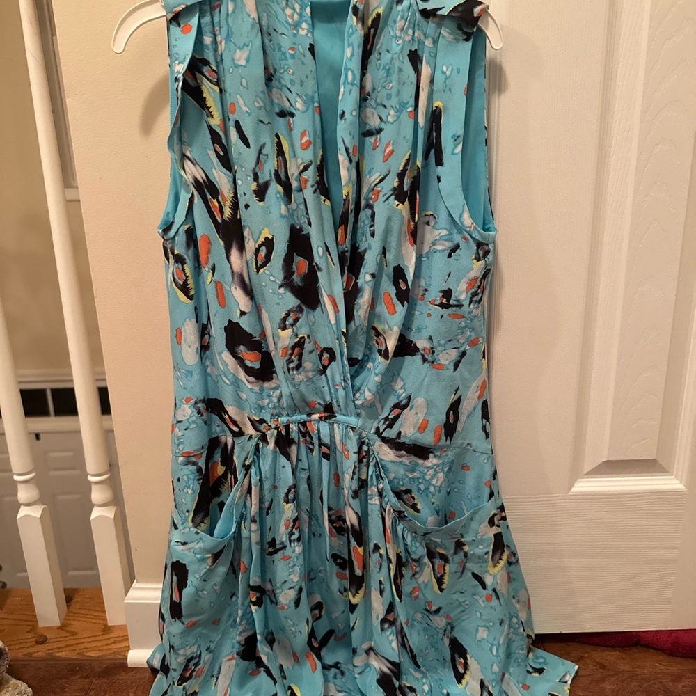 Rebecca Minkoff Blue Patterned Mini Dress